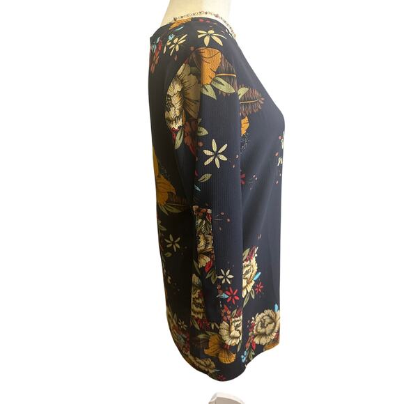 YOINS Floral Flared Long Sleeve Dress - Picture 4 of 7